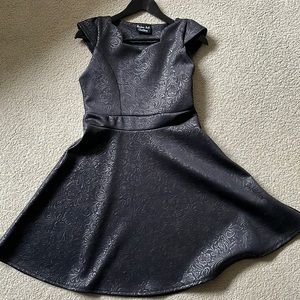 Black Scuba Skater Dress